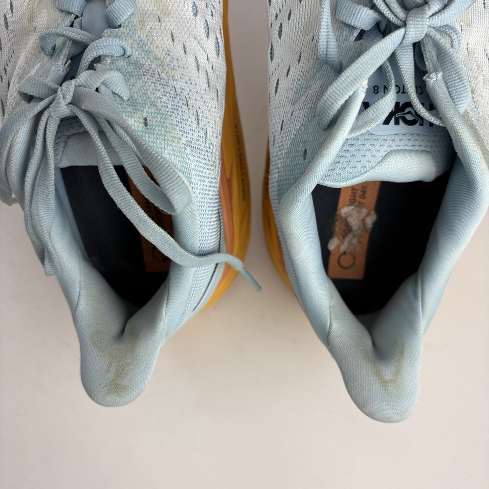 HOKA Clifton 8 Womens Shoes Size 9.5B Summer Song/Ice Flow - Picture 9 of 11